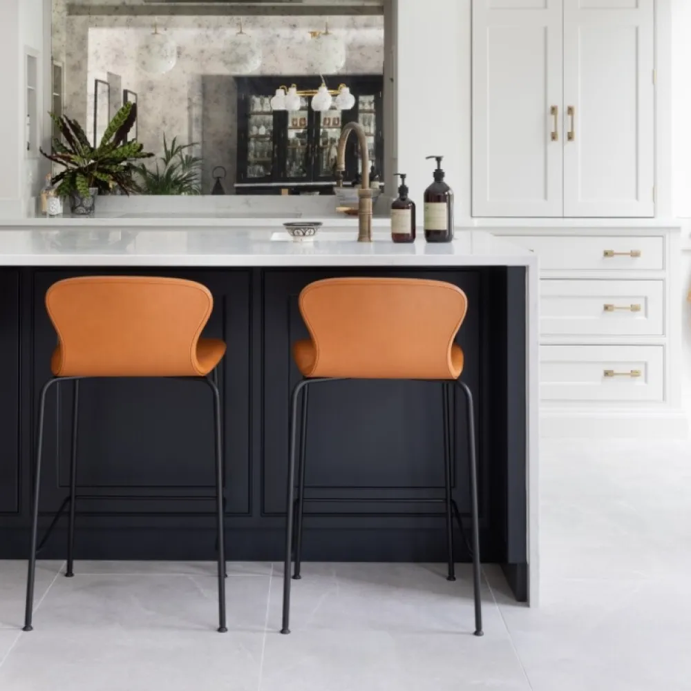 Bruunmunch Køkken|Stole>2 Stk. PLAYchair Counter Cognac Hero Læder