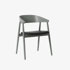 Andersen Furniture Stue|Stole>AC2 Stol Grå Bøg Sort PU Læder