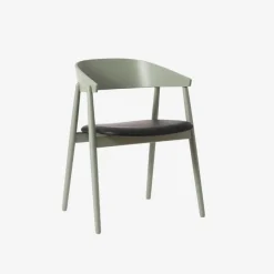 Andersen Furniture Stue|Stole>AC2 Stol Grøn Bøg Sort PU Læder