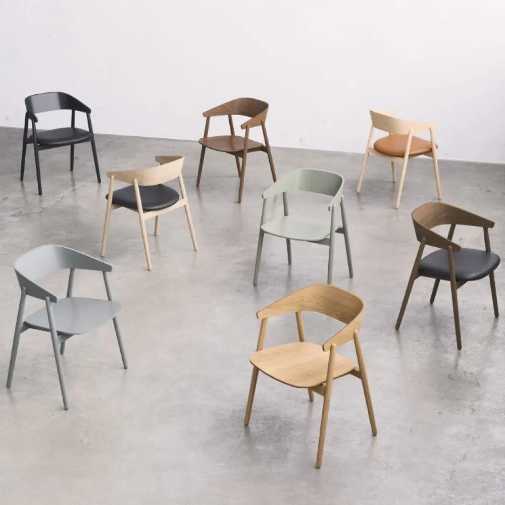 Andersen Furniture Stue|Stole>AC2 Stol Hvidpigmenteret Mat Lakeret Bøg