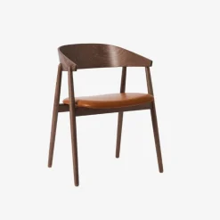 Andersen Furniture Stue|Stole>AC2 Stol Røget Mat Lakeret Bøg Cognac Læder