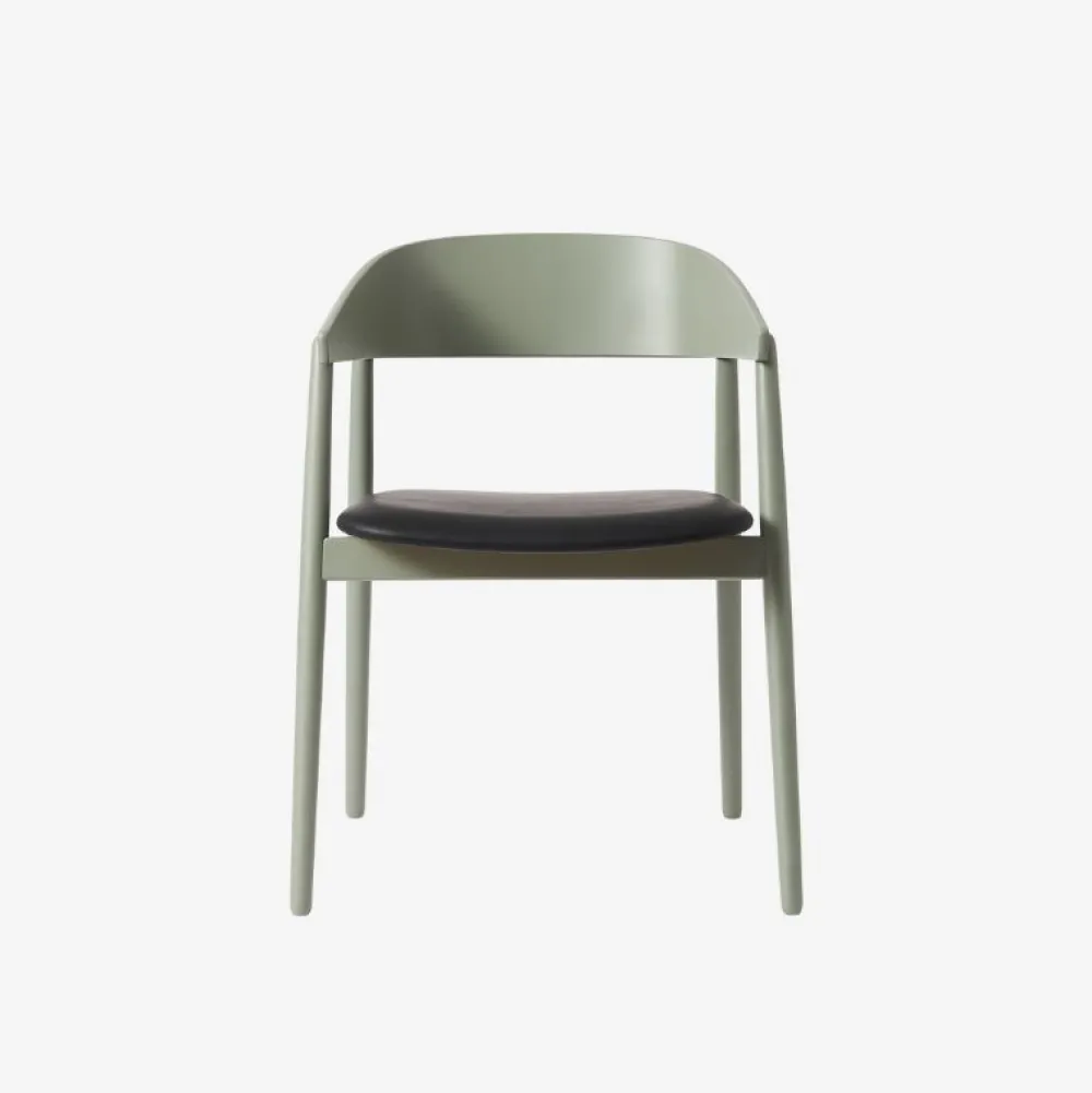 Andersen Furniture Stue|Stole>AC2 Stol Grøn Bøg Sort Læder