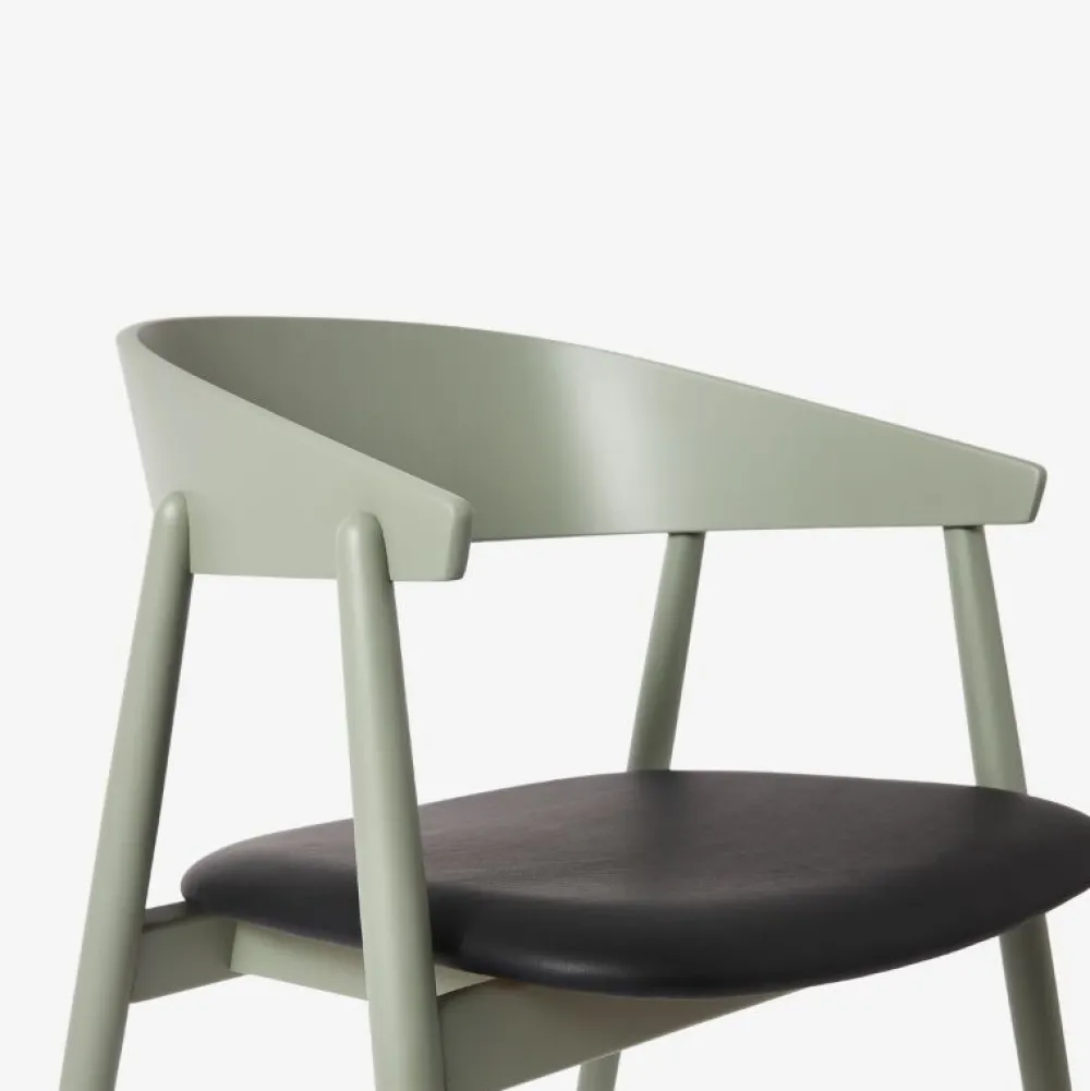 Andersen Furniture Stue|Stole>AC2 Stol Grøn Bøg Sort Læder