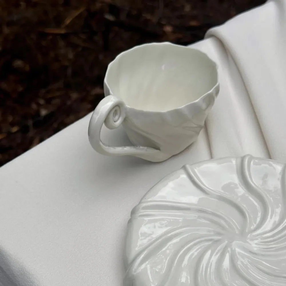 Atelier Marée Andet Boligtilbehør|Keramik & Porcelæn>Tidevandskop Med Hank Hvid