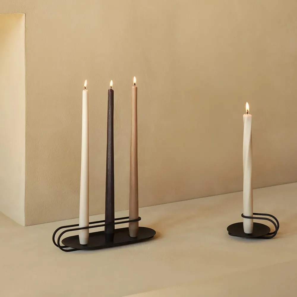 Audo Copenhagen Andet Boligtilbehør|Lysestager>Clip Table Candle Holder Black
