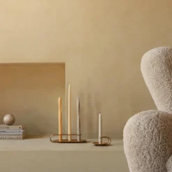 Audo Copenhagen Andet Boligtilbehør|Lysestager>Clip Table Candle Holder Brass