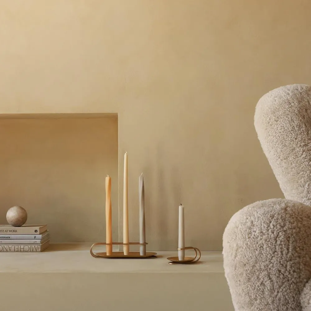 Audo Copenhagen Andet Boligtilbehør|Lysestager>Clip Table Candle Holder Brass