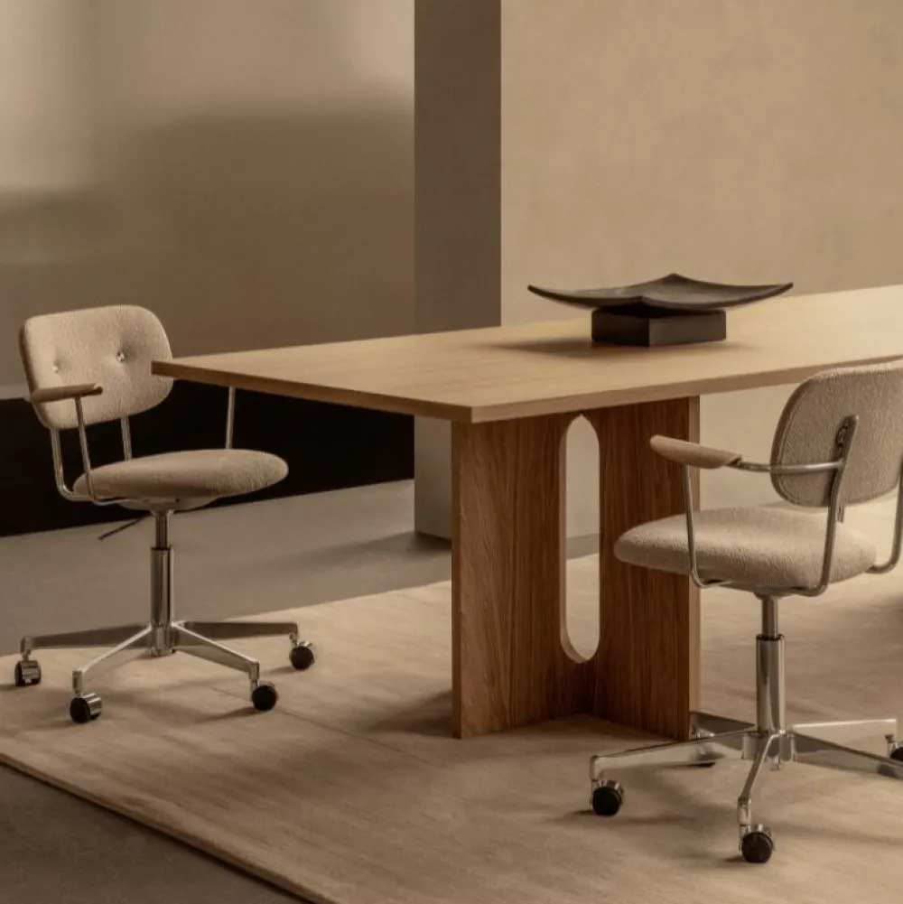 Audo Copenhagen Kontor|Stole>Co Task Chair Audo Bouclé / Natural Oak
