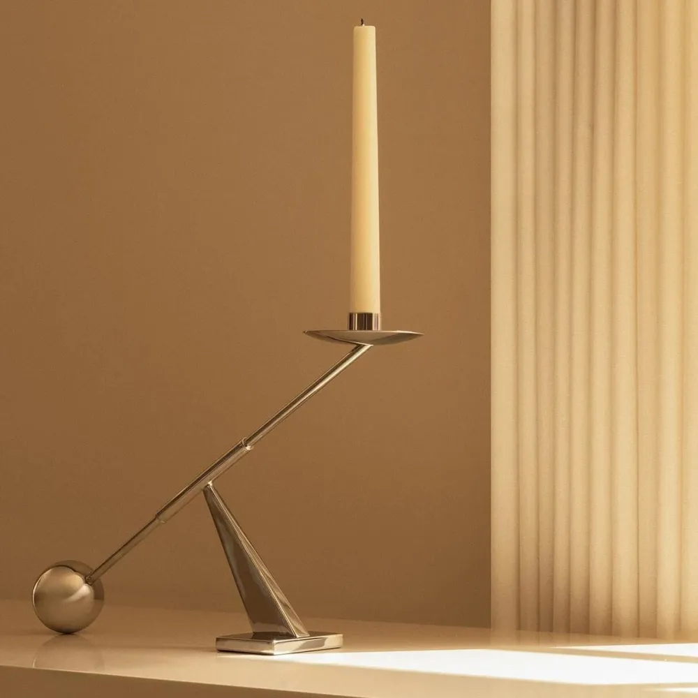 Audo Copenhagen Lysestager>Interconnect Candle Holder Stainless Steel Small