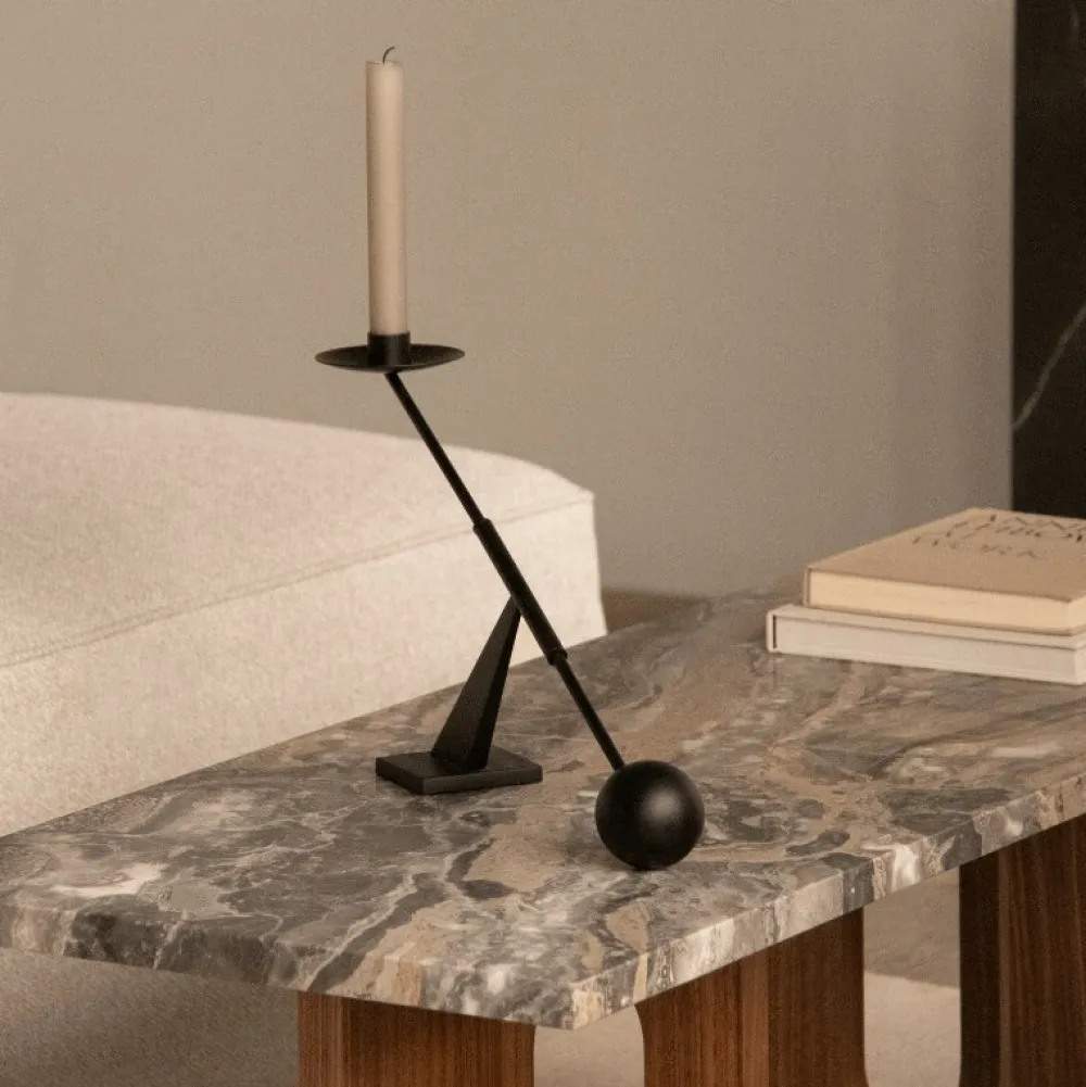 Audo Copenhagen Andet Boligtilbehør|Lysestager>Interconnect Candle Holder Black Small