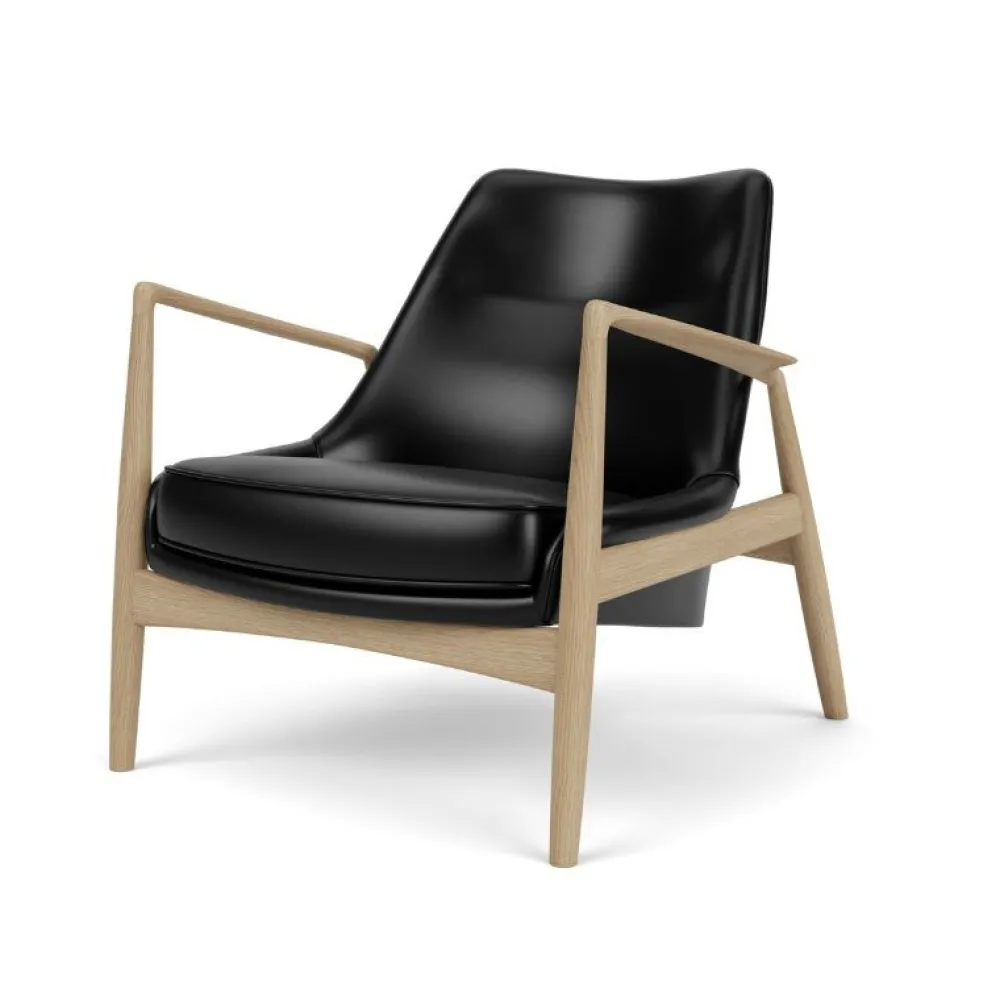 Audo Copenhagen Stue|Stole>The Seal Lounge Chair Eg / Sort Dakar Læder