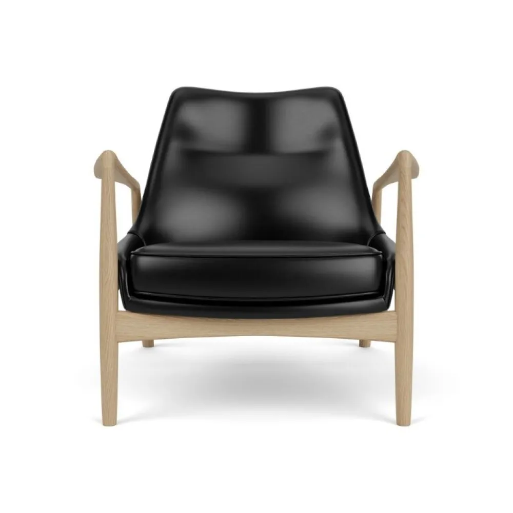 Audo Copenhagen Stue|Stole>The Seal Lounge Chair Eg / Sort Dakar Læder