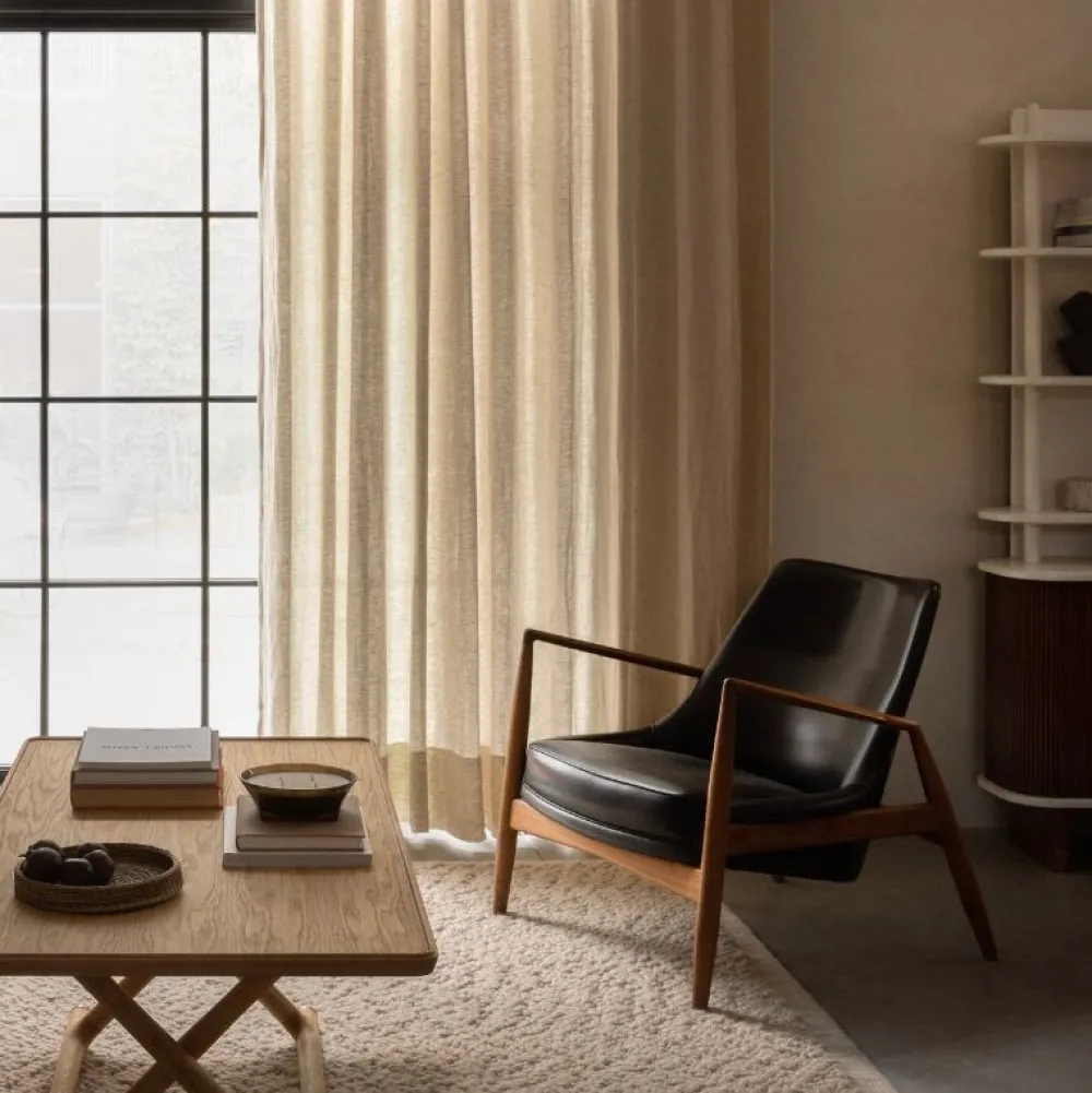 Audo Copenhagen Stue|Stole>The Seal Lounge Chair Eg / Sort Dakar Læder