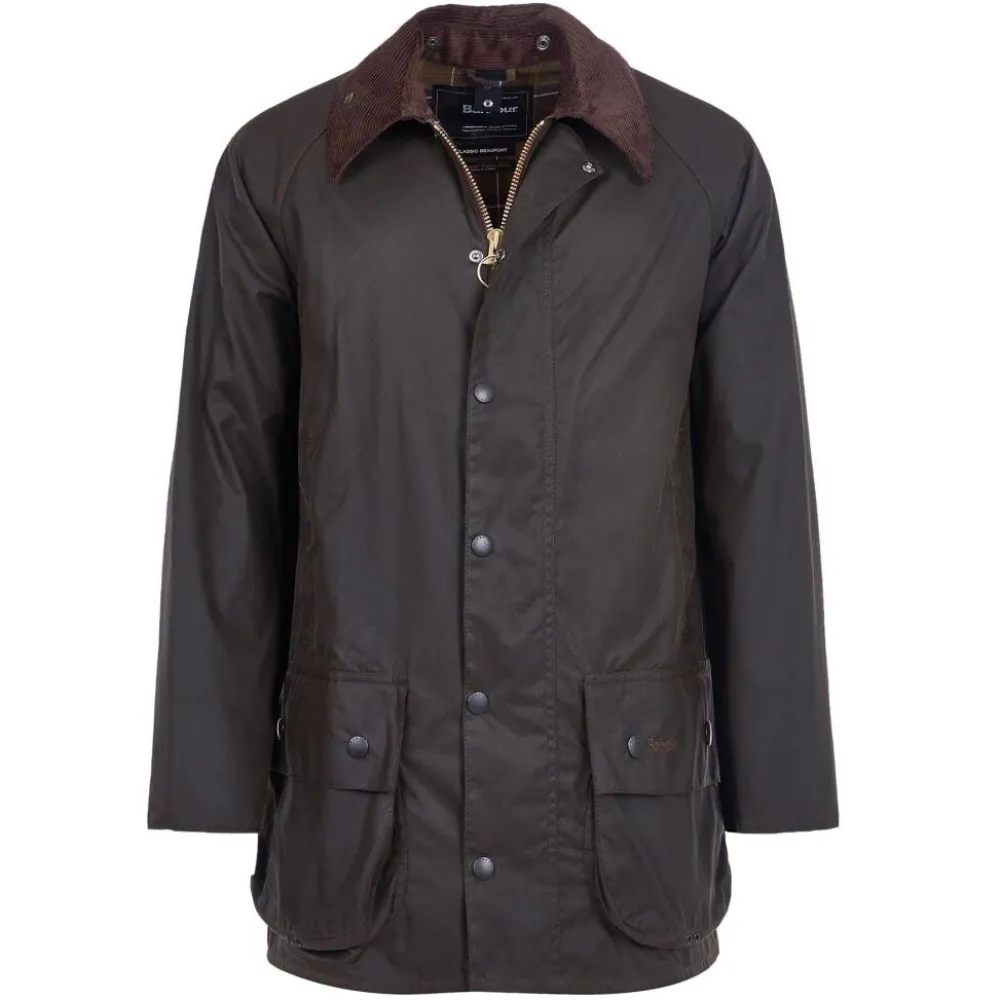 Barbour Overtøj>Classic Beaufort Waxed Jacket Olive
