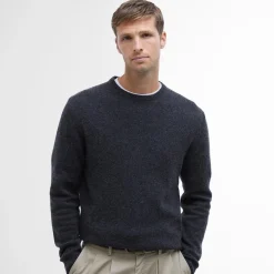 Barbour Overdele>Essential Crew-Neck Jumper Charcoal