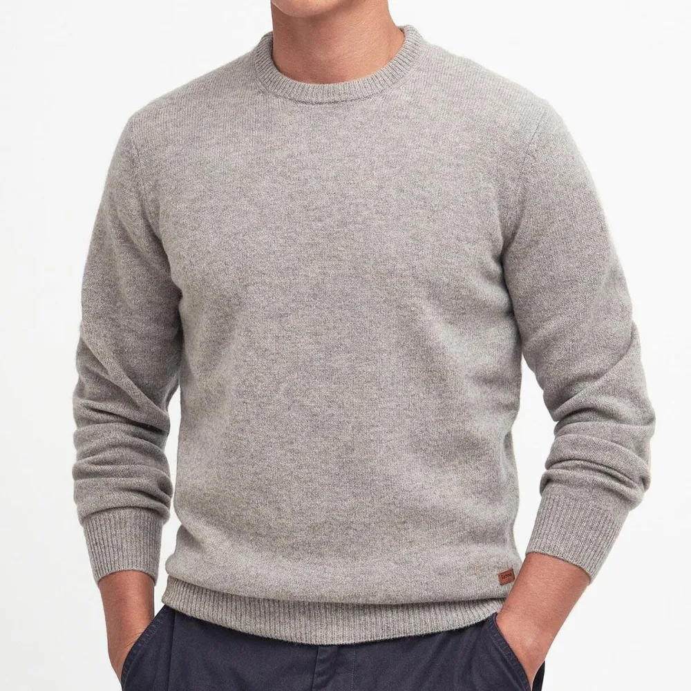 Barbour Overdele>Essential Crew-Neck Jumper Stone