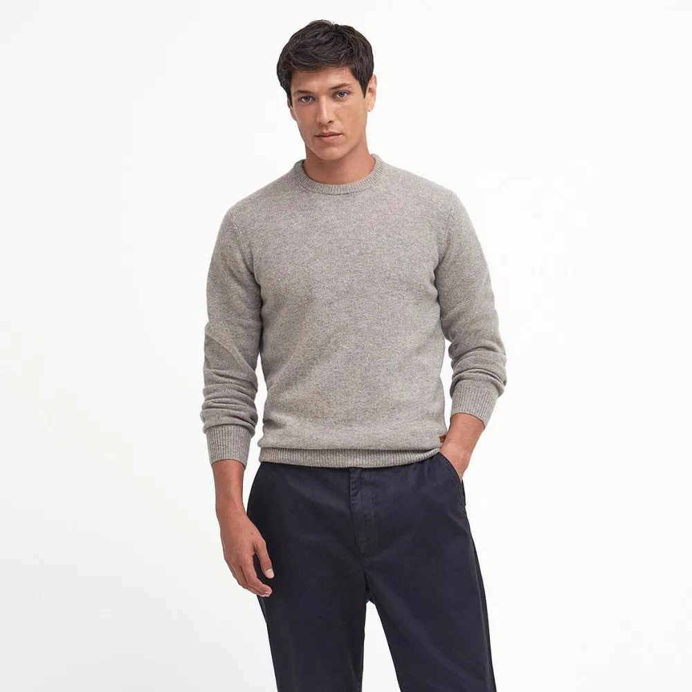 Barbour Overdele>Essential Crew-Neck Jumper Stone