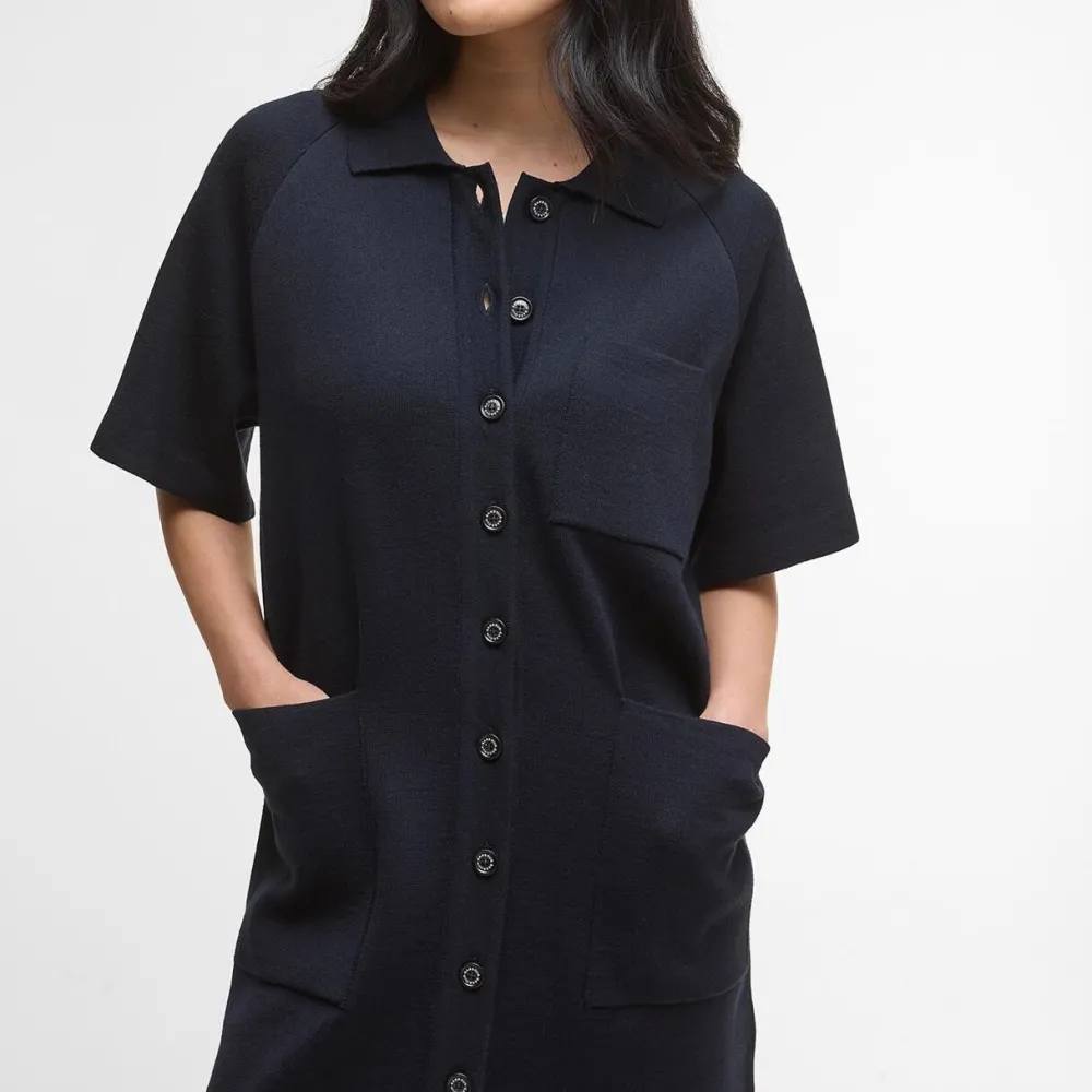 Dame Barbour Overdele>Grace Knitted Midi Dress Navy