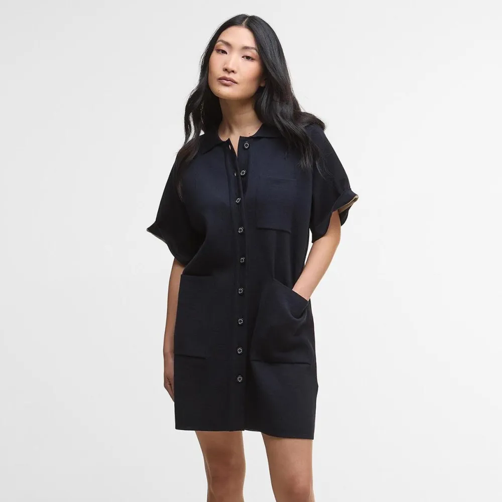 Dame Barbour Overdele>Grace Knitted Midi Dress Navy