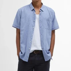 Barbour Overdele>Nelson Regular SS Shirt Blue