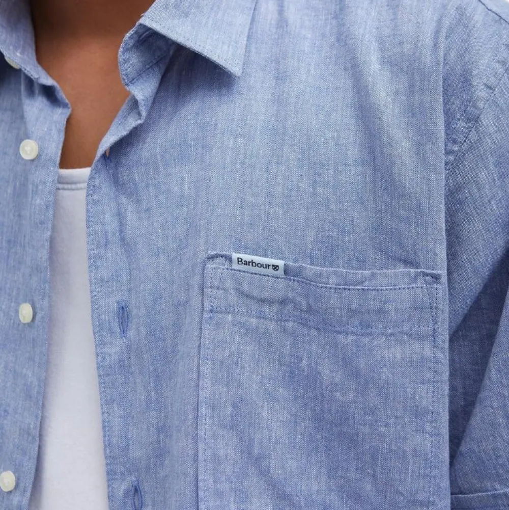 Barbour Overdele>Nelson Regular SS Shirt Blue