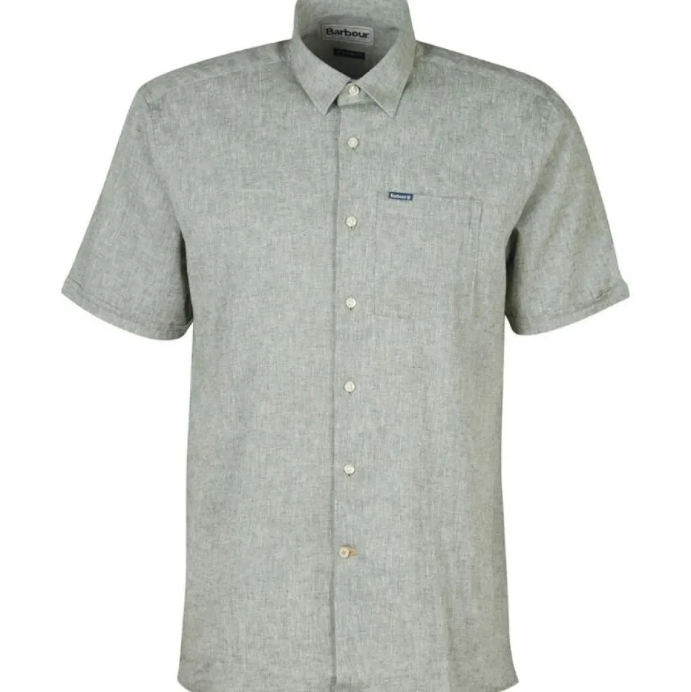 Barbour Overdele>Nelson Regular SS Shirt Olive