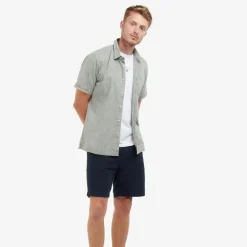 Barbour Overdele>Nelson Regular SS Shirt Olive