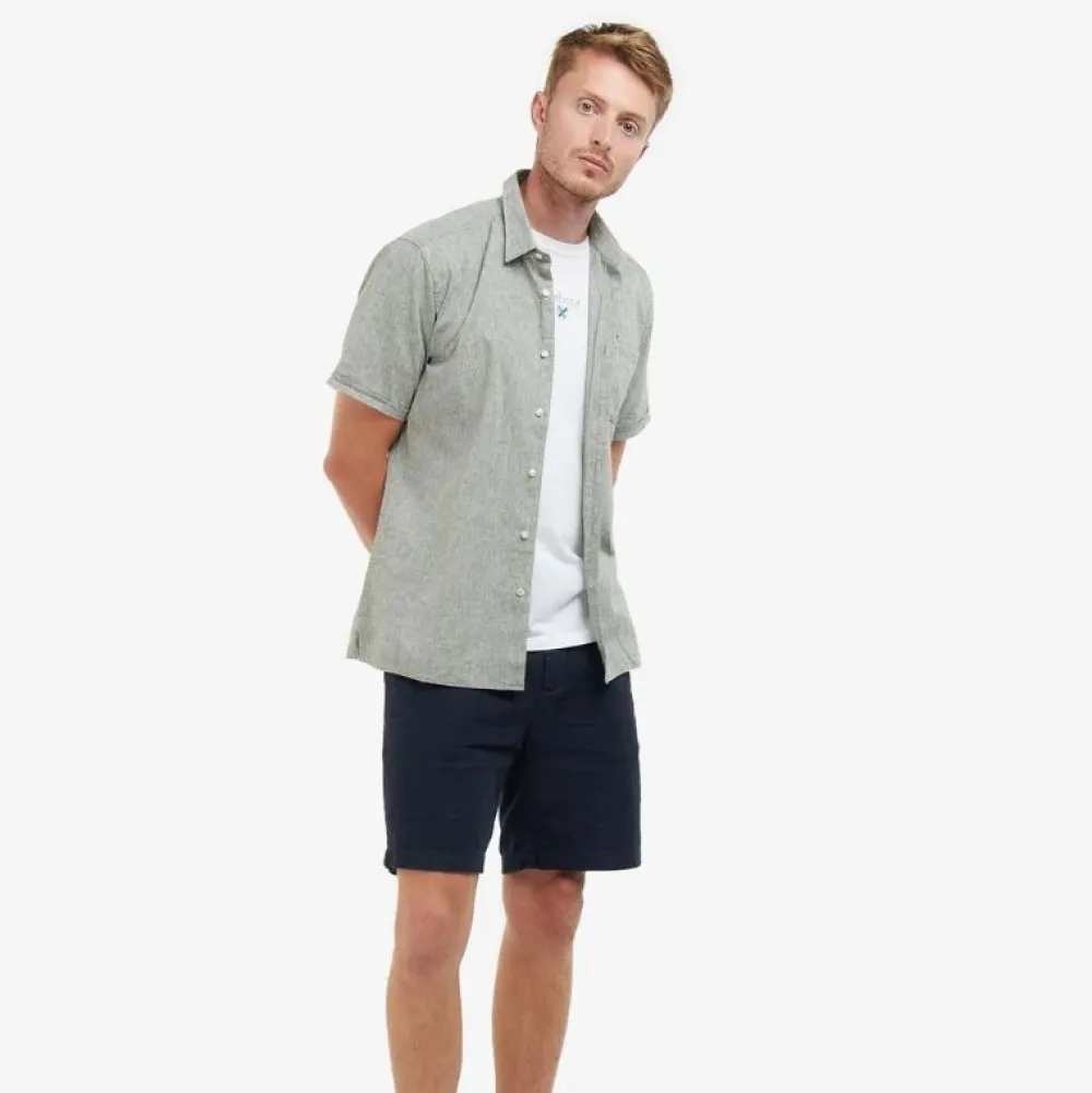 Barbour Overdele>Nelson Regular SS Shirt Olive