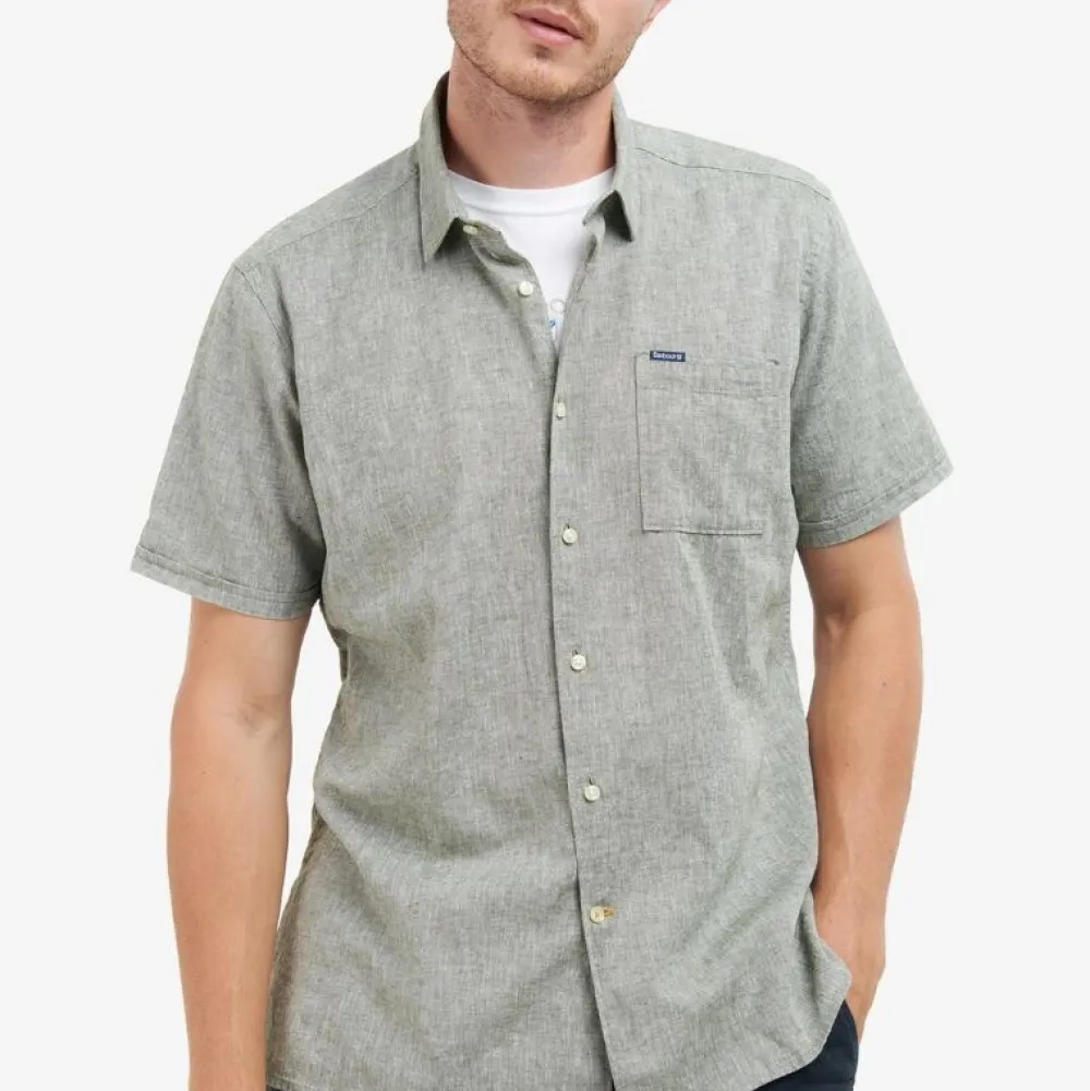 Barbour Overdele>Nelson Regular SS Shirt Olive