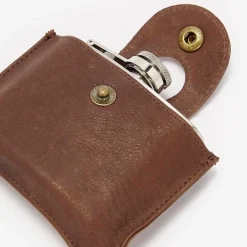 Dame Barbour Accessories|Accessories>4OZ Hinged Hip Flask Classic Brown
