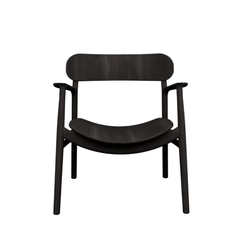 Bent Hansen Stole|Stue>Asger Loungestol Sortlakeret Eg
