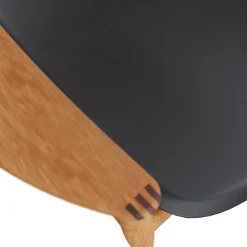 Bent Hansen Stole|Stue>Asger Loungestol Eg/Olie Sort Zenso 2 Læder