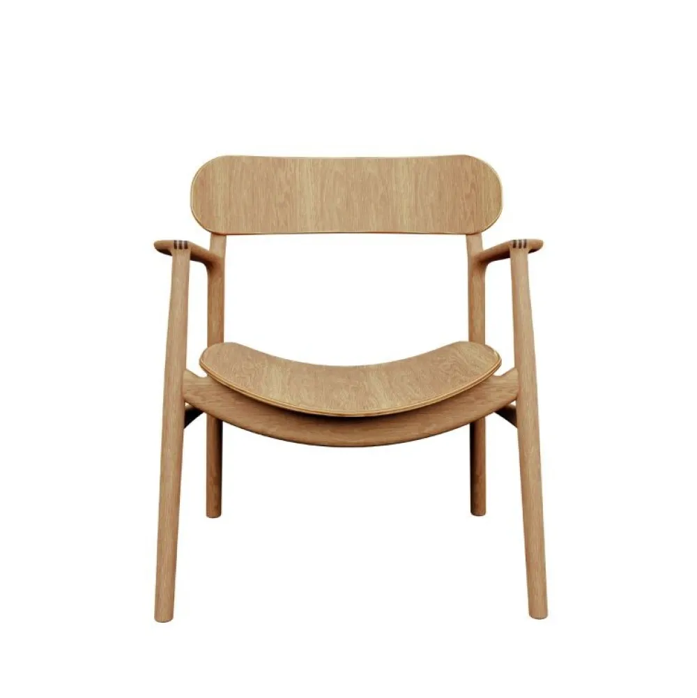 Bent Hansen Stole|Stue>Asger Loungestol Eg/Lys Olie