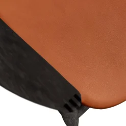 Bent Hansen Stole|Stue>Asger Loungestol Sortlakeret Eg Cognac Zenso 2 Læder