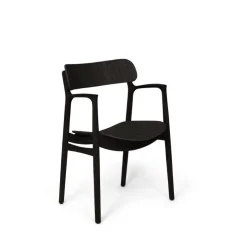 Bent Hansen Stole|Stue>Asger Spisebordsstol Sortlakeret Eg