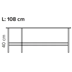 Bent Hansen Borde|Stue>Metro Sofabord L108 Smokey Blue Linoleum