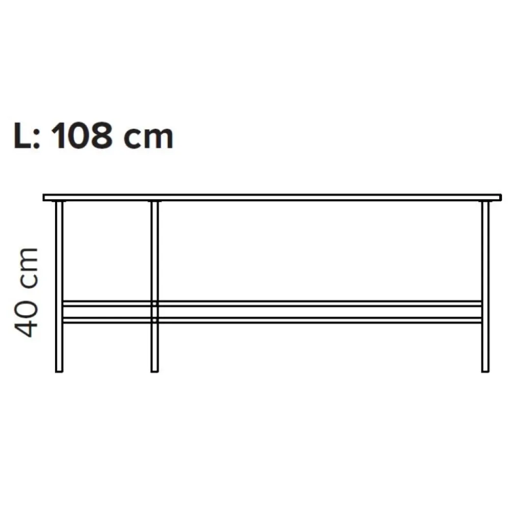 Bent Hansen Borde|Stue>Metro Sofabord L108 Smokey Blue Linoleum