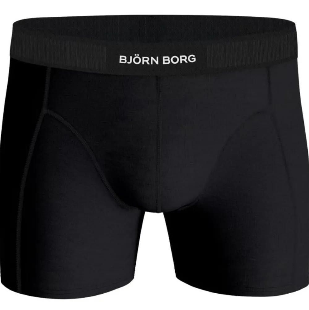 Björn Borg Underwear Underdele>Björn Borg Lyocell Boxer 2-Pack Boxershorts Sort / Grøn