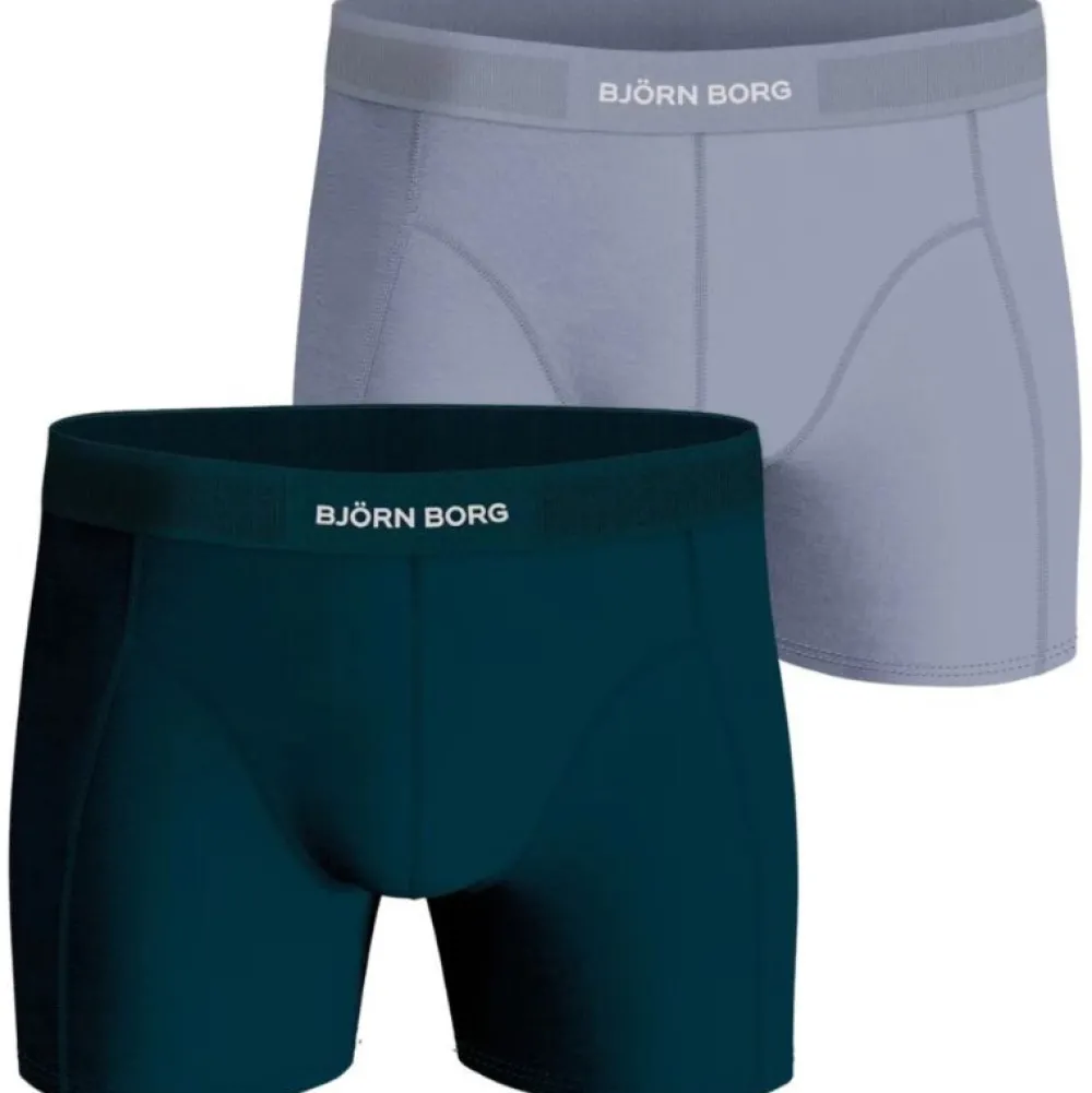 Björn Borg Underwear Underdele>Björn Borg Lyocell Boxer 2-Pack Boxershorts Blå / Lys Blå