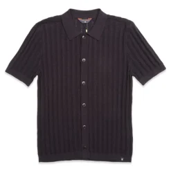 Blue De Gênes Overdele>Blue De Génes Compra Open Polo Knit Dark Navy