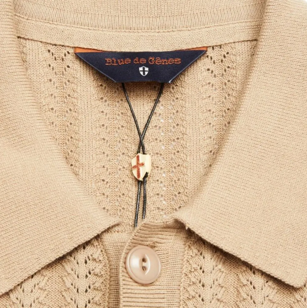 Blue De Gênes Overdele>Blue De Génes Compra Open Polo Knit Khaki