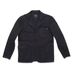 Blue De Gênes Overdele>Blue De Génes Gabbiano Dobby Blazer Dark Navy