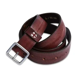 Blue De Gênes Accessories>Blue De Génes Pento Belt Brown