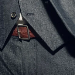 Blue De Gênes Accessories>Blue De Génes Pento Belt Brown