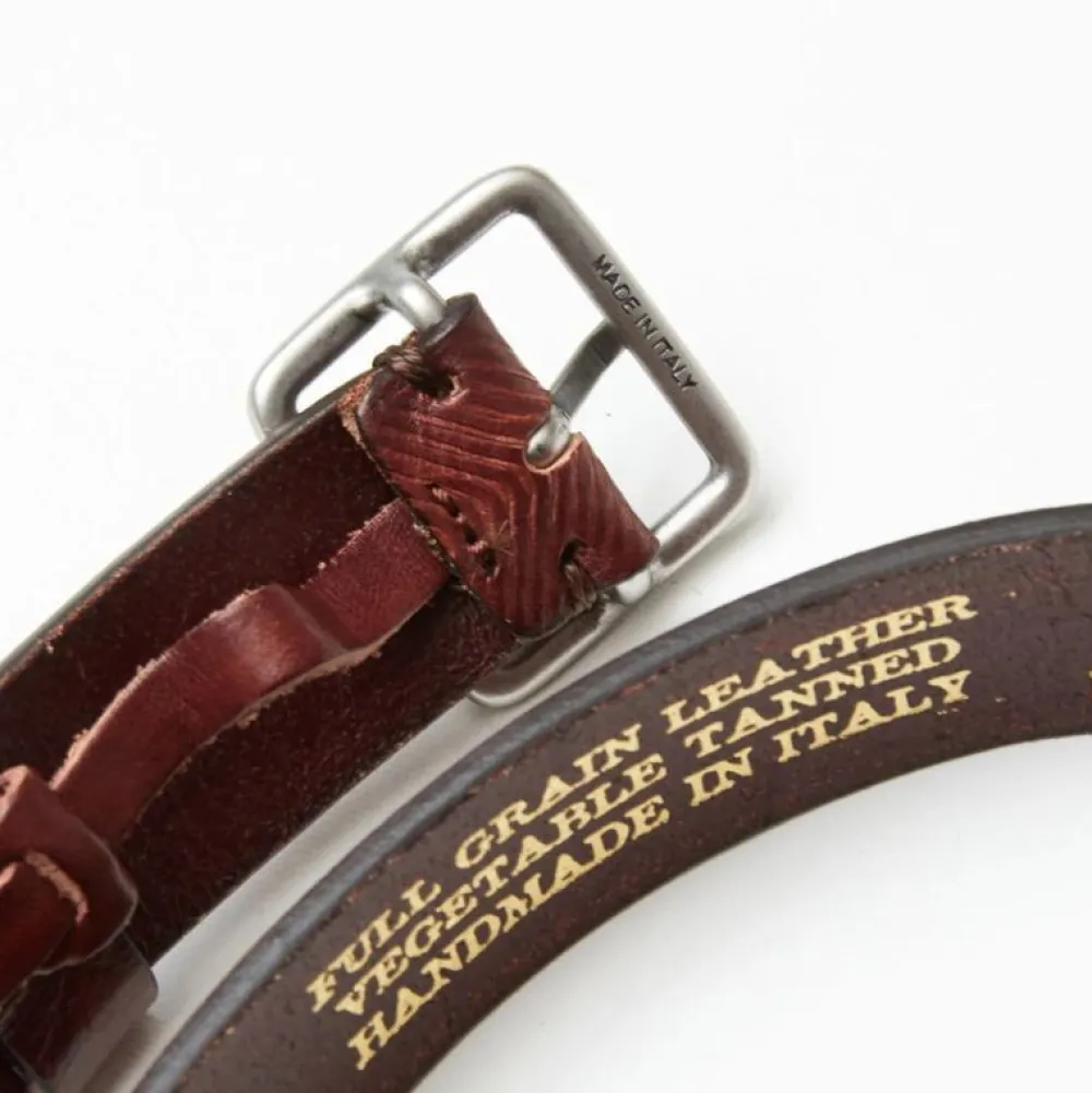 Blue De Gênes Accessories>Blue De Génes Pento Belt Brown