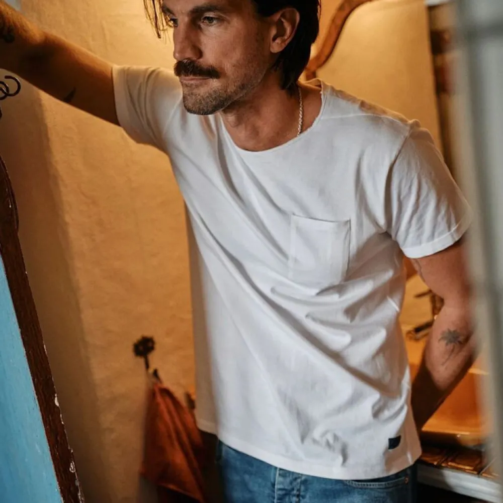 Blue De Gênes Overdele>Sagi Nuovo T-Shirt White