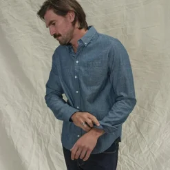 Blue De Gênes Overdele>Sandro Chambray Shirt