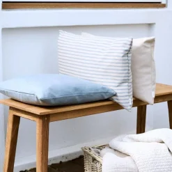 Compliments Udendørs|Puder>Outdoor Fine Stripe Cushion Dusty Blue 45x45 cm