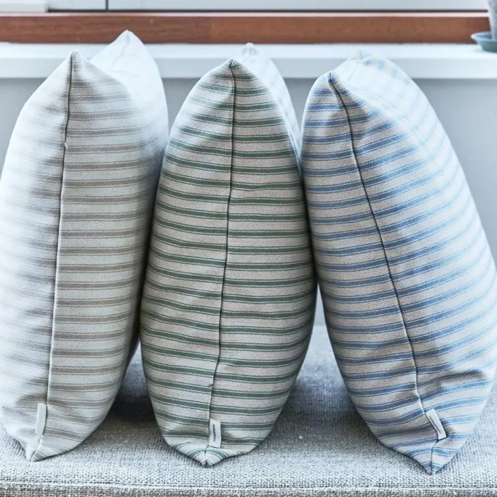 Compliments Udendørs|Puder>Outdoor Fine Stripe Cushion Dusty Blue 45x45 cm