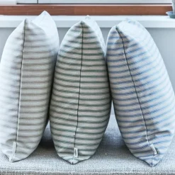 Compliments Udendørs|Puder>Outdoor Fine Stripe Cushion Dusty Blue 40x60 cm